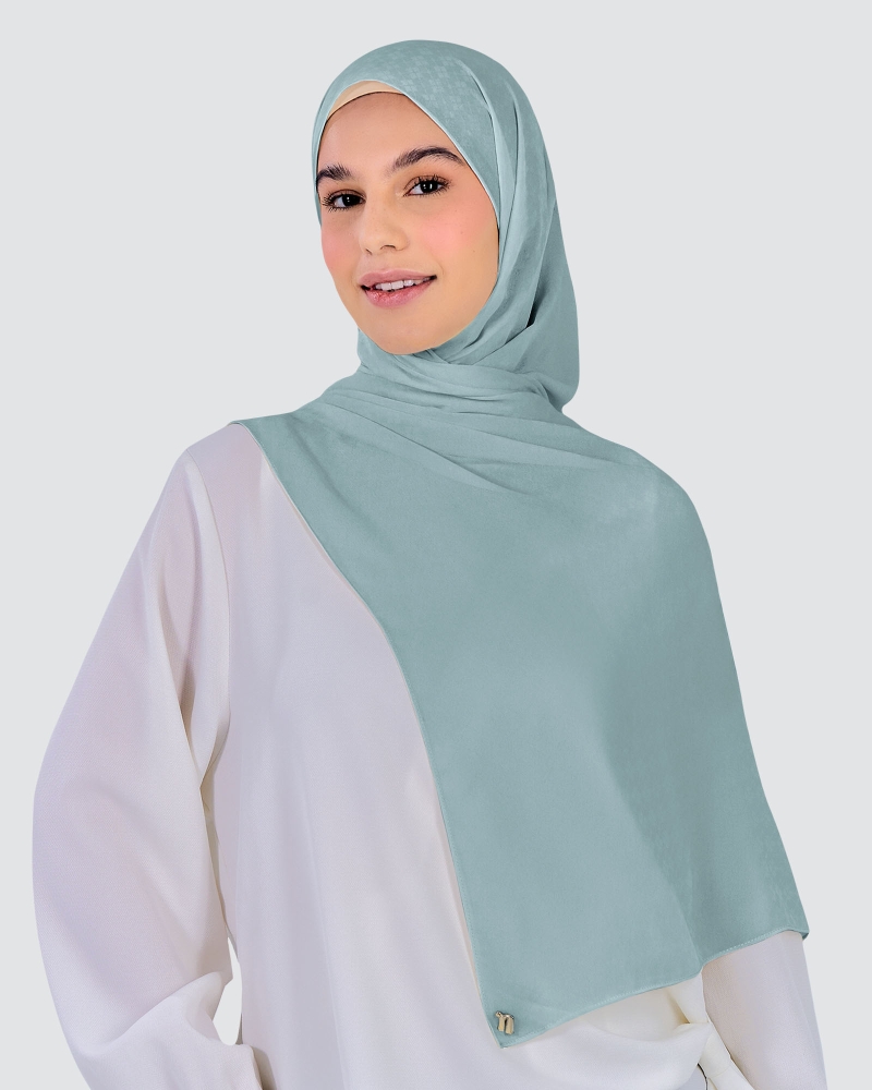 Image of GAIA CHIFFON SHAWL - SEAFOAM