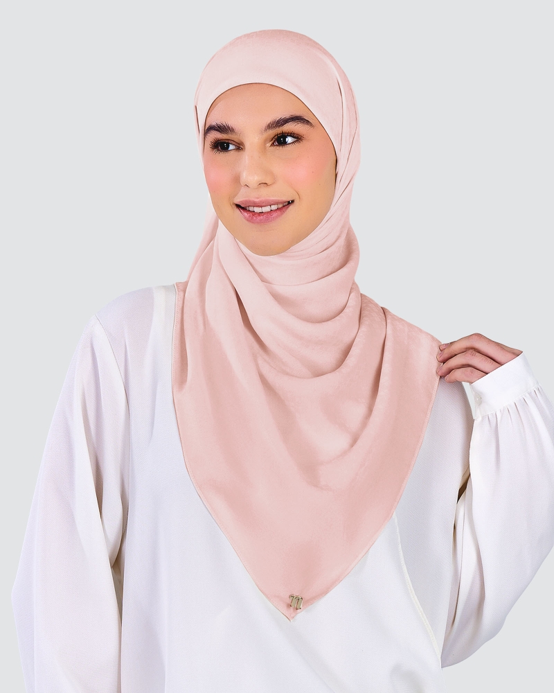 Image of GAIA CHIFFON SQUARE - BLUSH