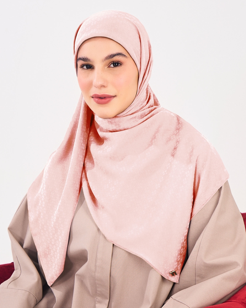 GAIA CHIFFON SQUARE - BLUSH