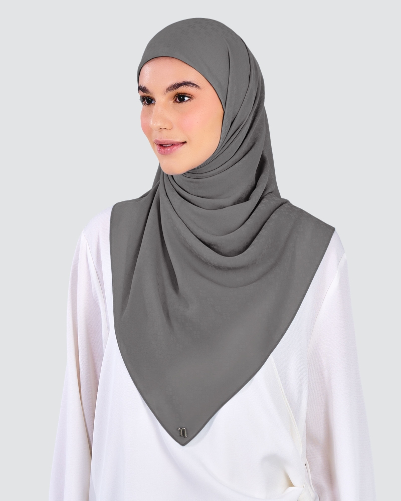 Image of GAIA CHIFFON SQUARE - GREY