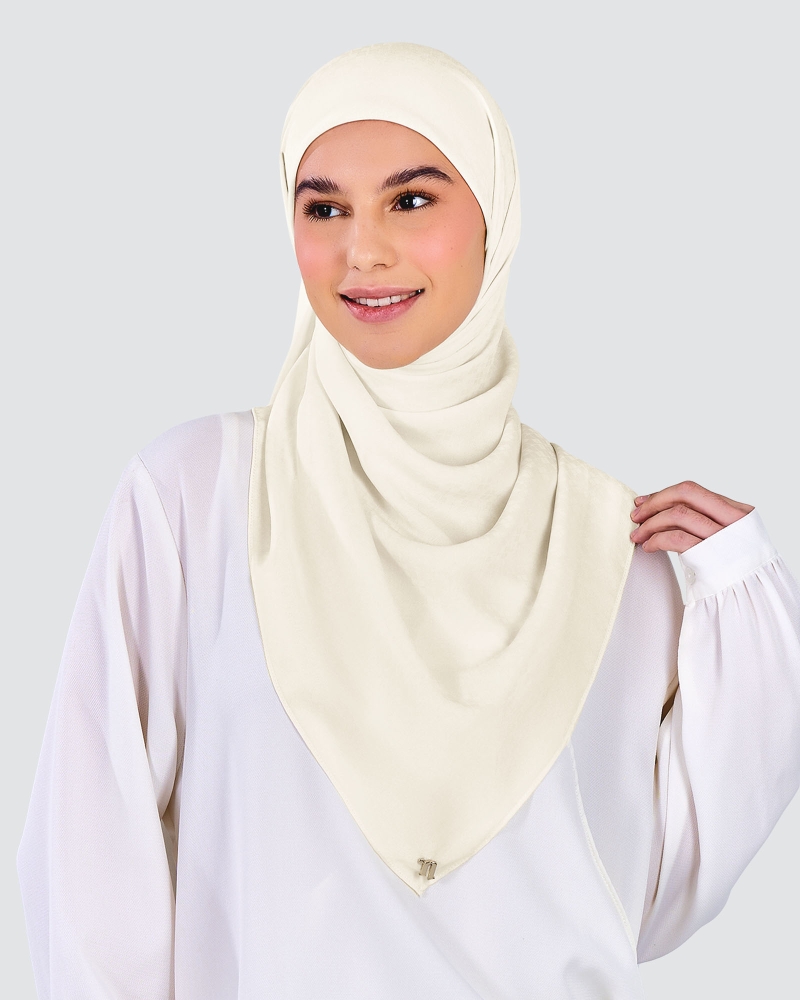 Image of GAIA CHIFFON SQUARE - IVORY
