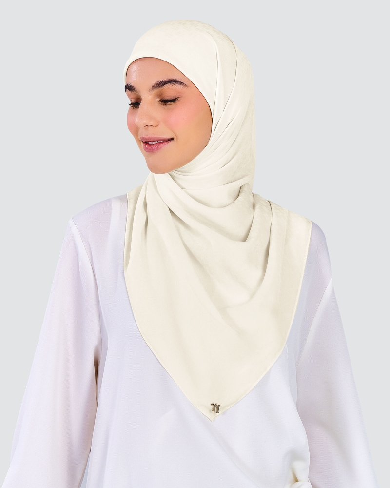 Image of GAIA CHIFFON SQUARE - IVORY