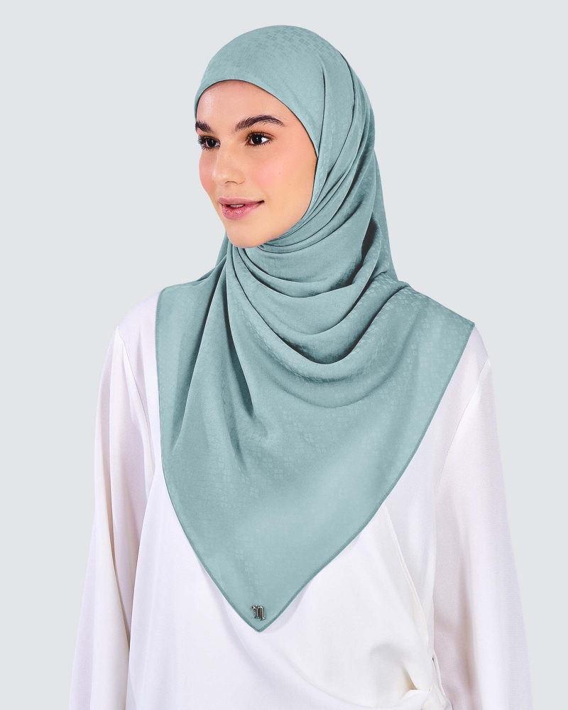 Image of GAIA CHIFFON SQUARE - SEAFOAM