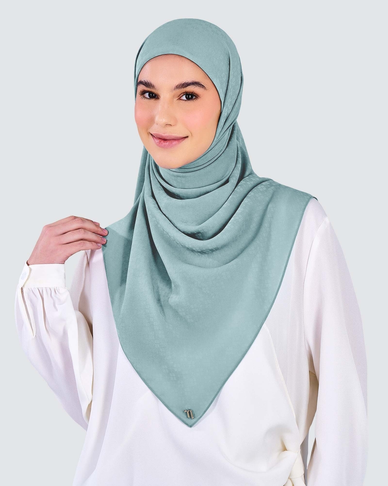 Image of GAIA CHIFFON SQUARE - SEAFOAM