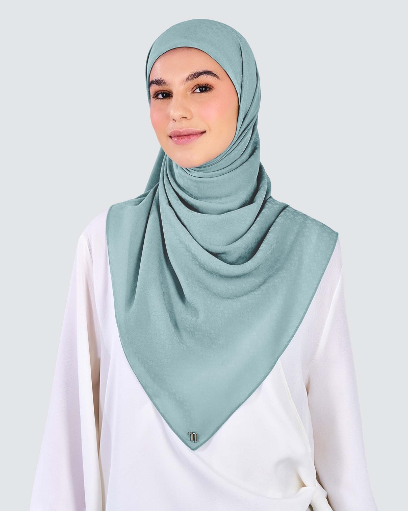 Image of GAIA CHIFFON SQUARE - SEAFOAM