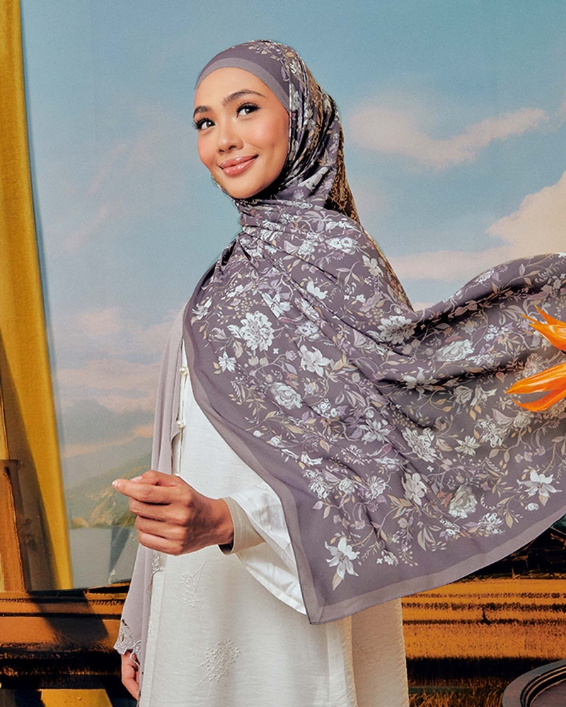 HARUM CHIFFON SHAWL - MOON