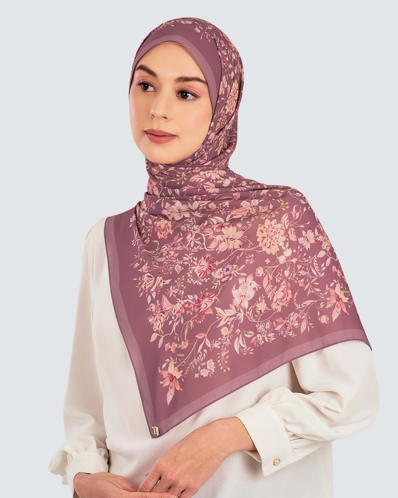 Image of HARUM CHIFFON SHAWL - REDWOOD