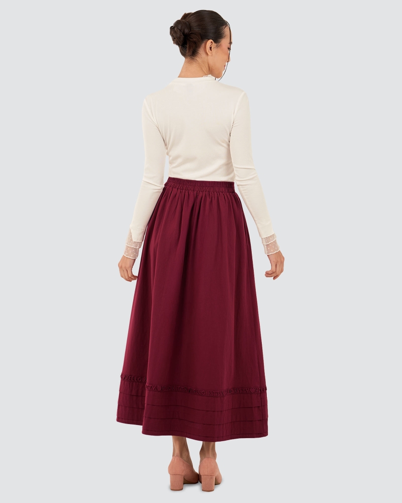 Image of HELLO KITTY X NAELOFAR CHIC SKIRT - BERRY