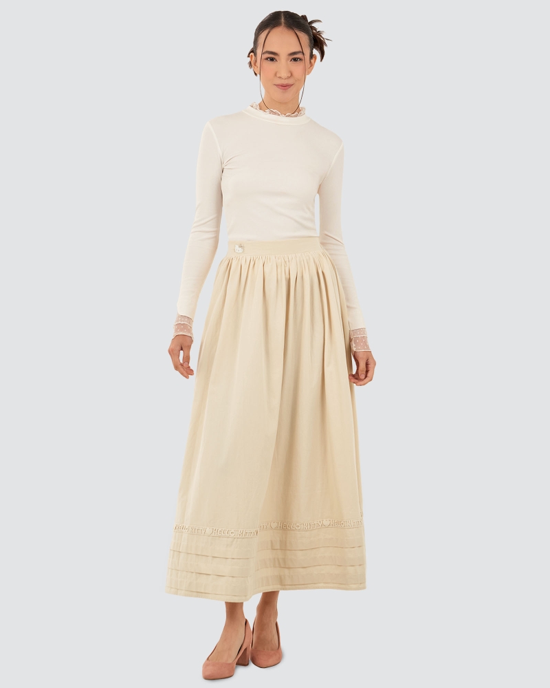 Image of HELLO KITTY X NAELOFAR CHIC SKIRT - MACADAMIA