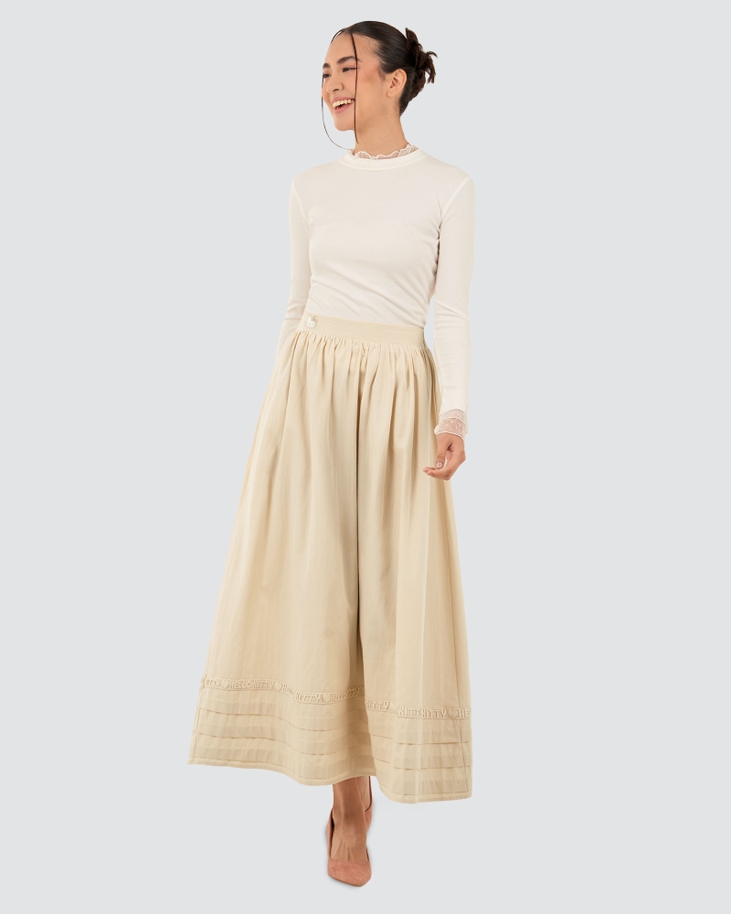 Image of HELLO KITTY X NAELOFAR CHIC SKIRT - MACADAMIA