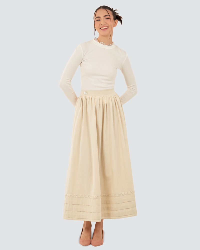 Image of HELLO KITTY X NAELOFAR CHIC SKIRT - MACADAMIA