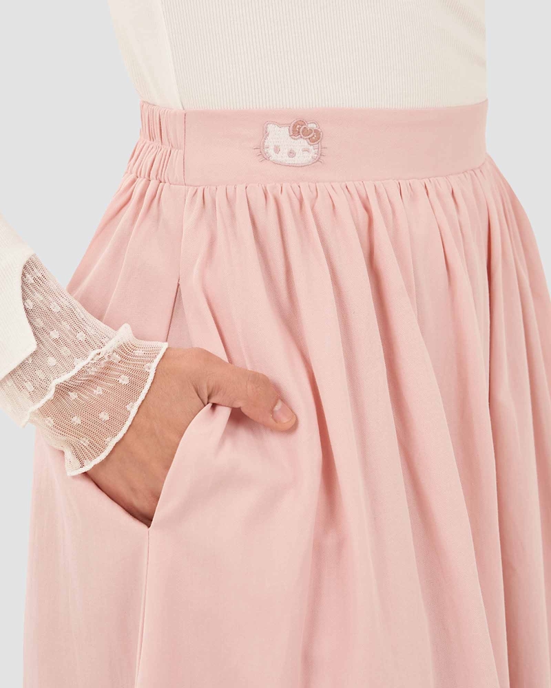 Image of HELLO KITTY X NAELOFAR CHIC SKIRT - ROSE