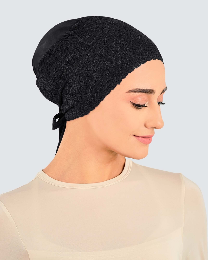 Image of INNER TIE-BACK FLEUR LACE - BLACK