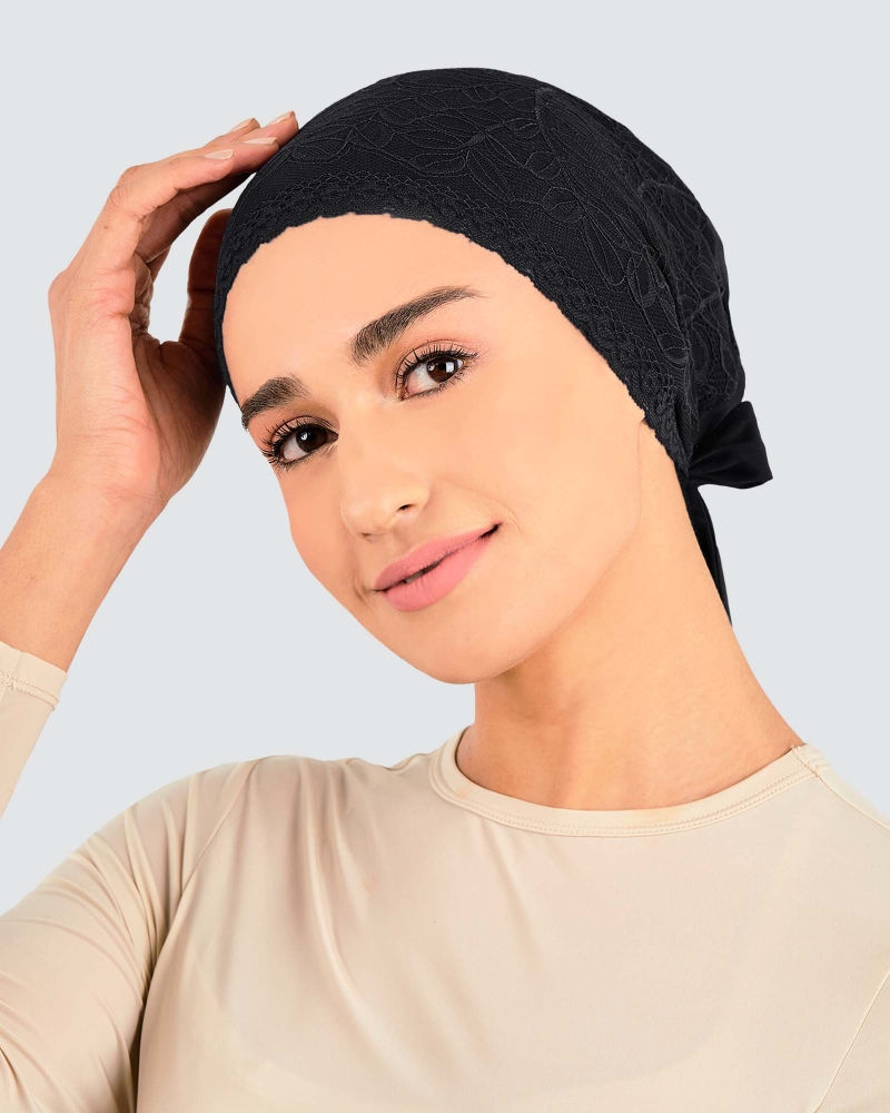 Image of INNER TIE-BACK FLEUR LACE - BLACK