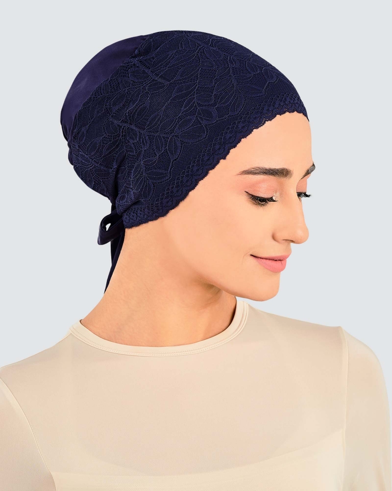 Image of INNER TIE-BACK FLEUR LACE - NAVY