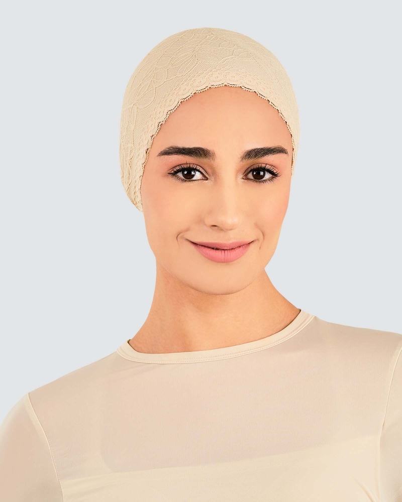 Image of INNER TIE-BACK FLEUR LACE - SAND