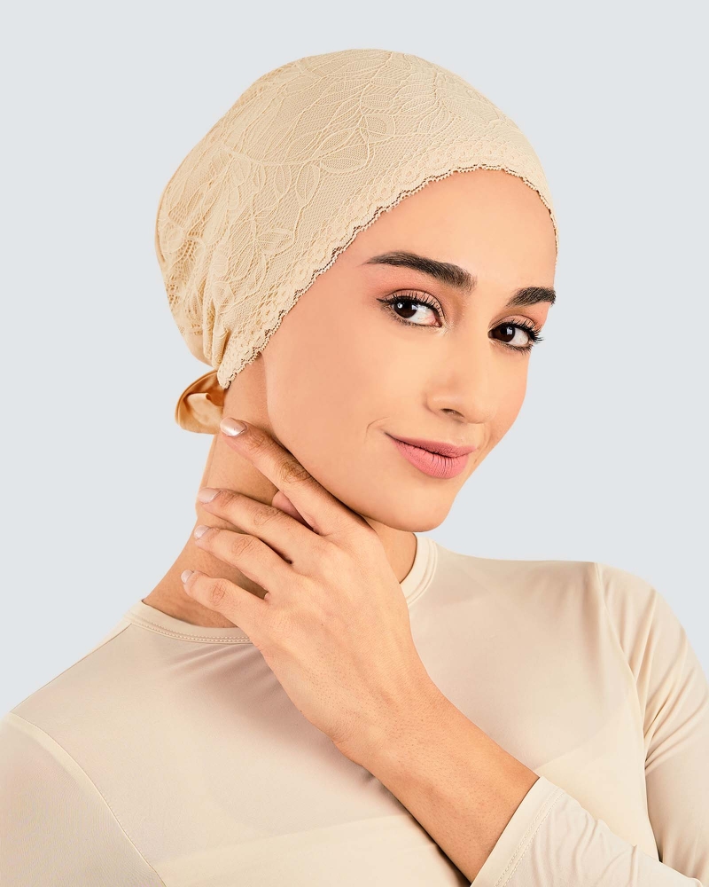 Image of INNER TIE-BACK FLEUR LACE - SAND