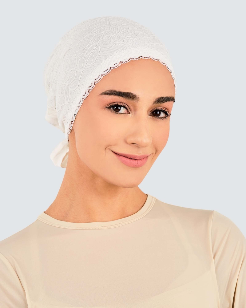 Image of INNER TIE-BACK FLEUR LACE - WHITE