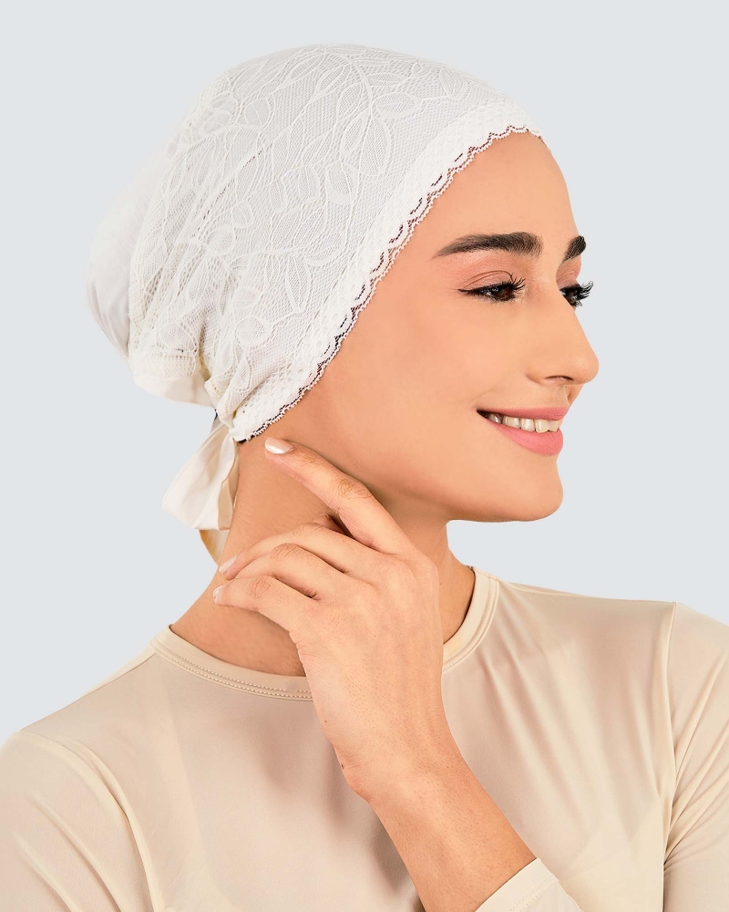 Image of INNER TIE-BACK FLEUR LACE - WHITE