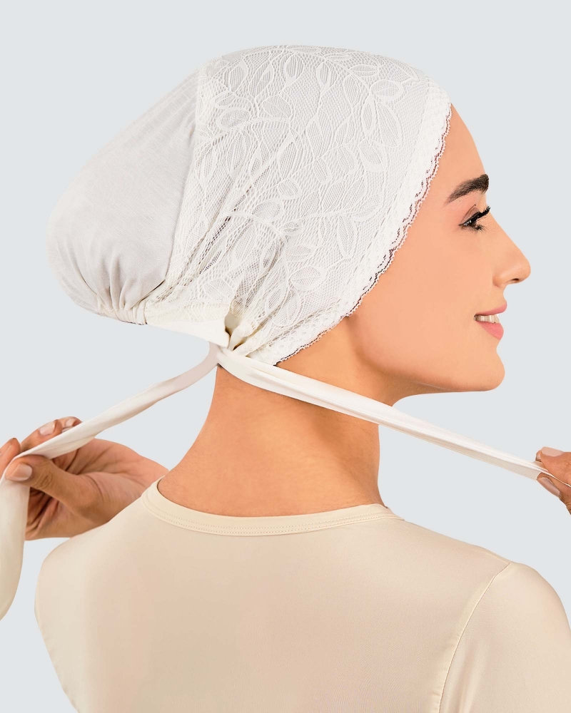 Image of INNER TIE-BACK FLEUR LACE - WHITE