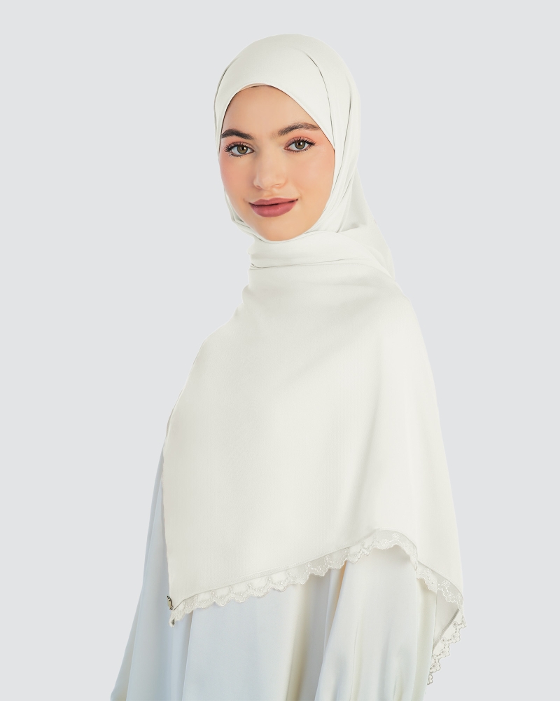 JUWITA LACE SHAWL - WHITE