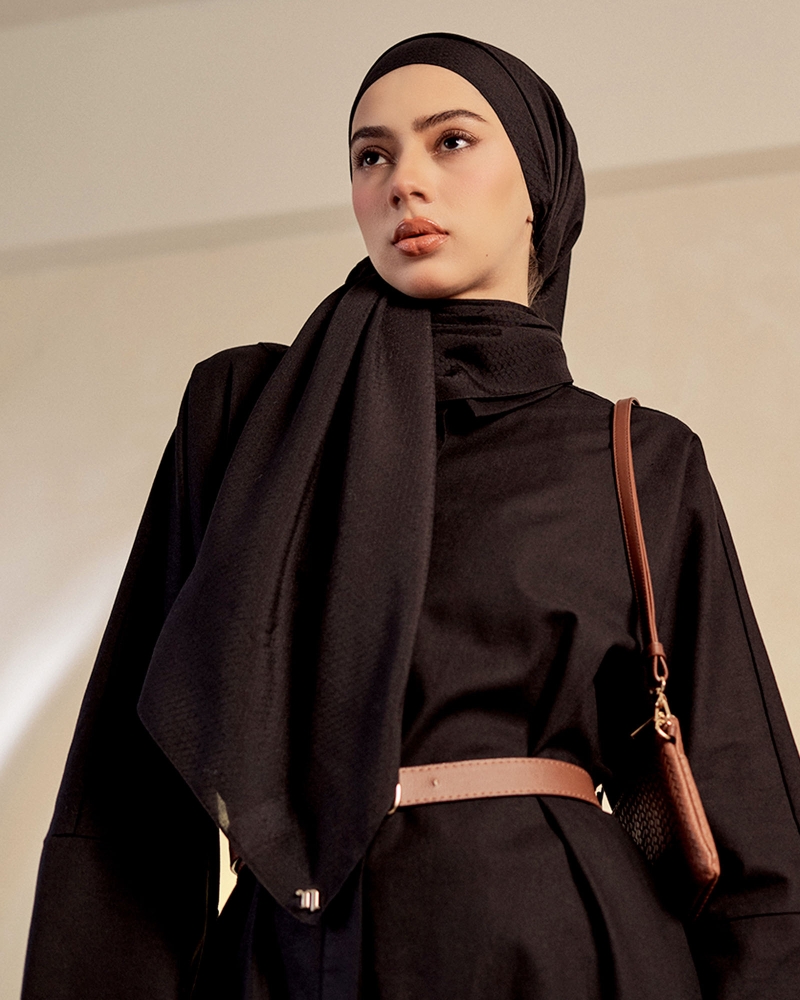 Image of KAPAS COTTON VOILE SQUARE - BLACK