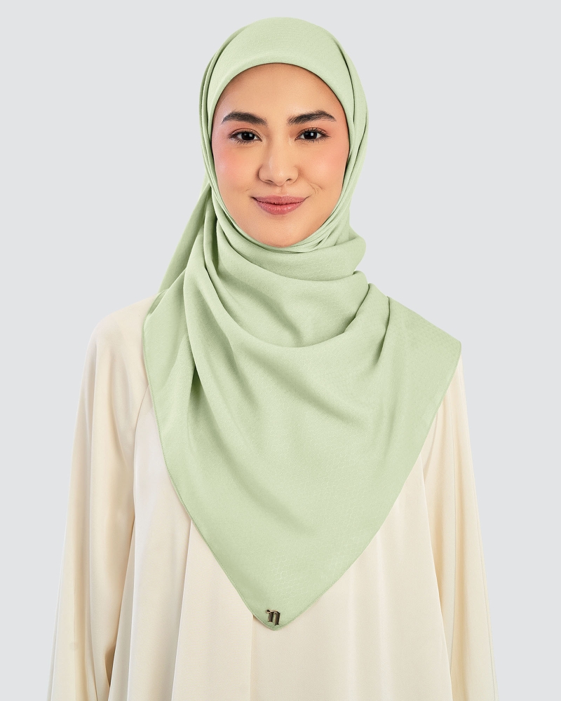 Image of KAPAS COTTON VOILE SQUARE - EUCALYPTUS