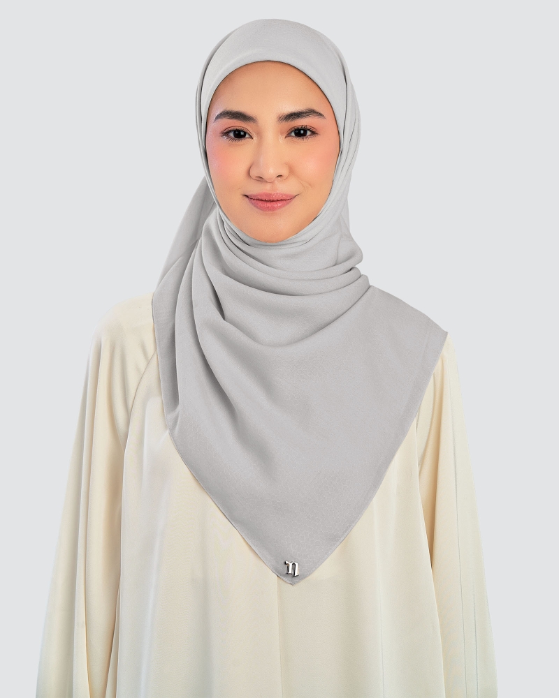 Image of KAPAS COTTON VOILE SQUARE - GREY