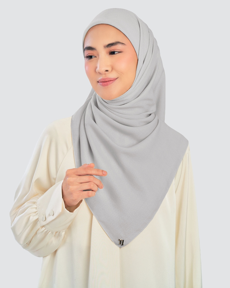 Image of KAPAS COTTON VOILE SQUARE - GREY