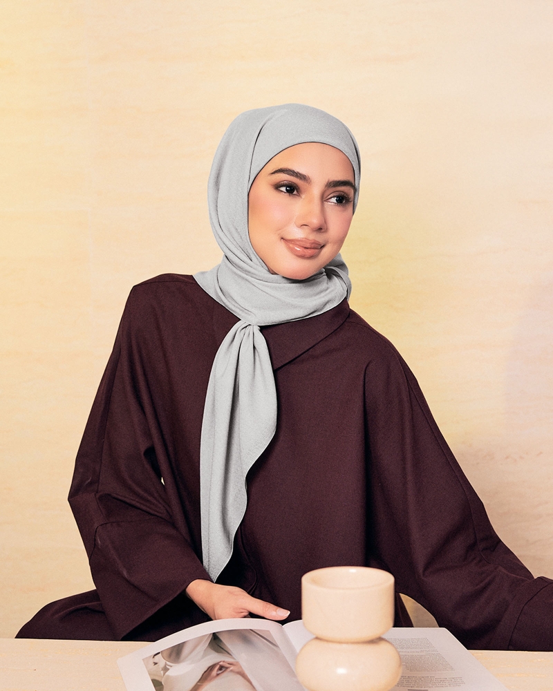 Image of KAPAS COTTON VOILE SQUARE - GREY