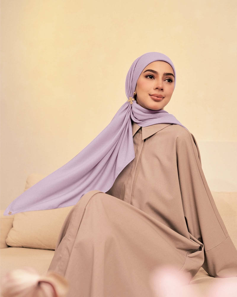 Image of KAPAS COTTON VOILE SQUARE - LAVENDER