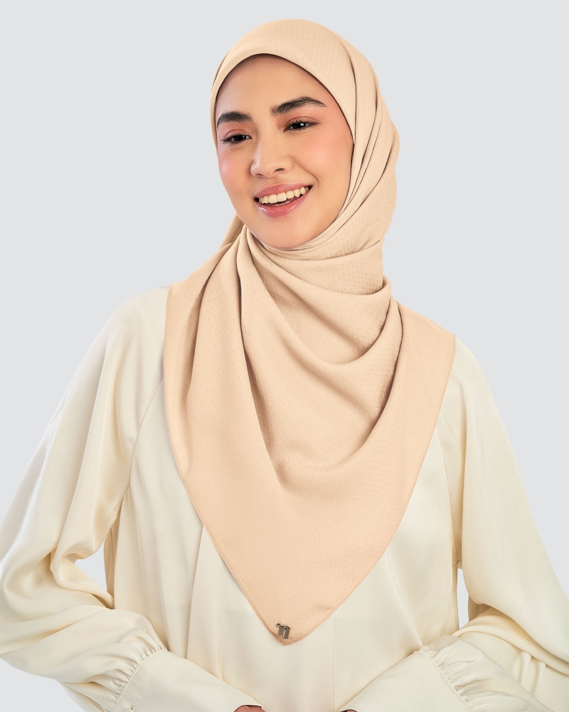 Image of KAPAS COTTON VOILE SQUARE - OATMEAL
