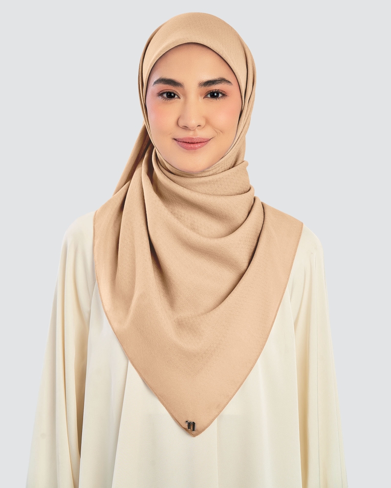 Image of KAPAS COTTON VOILE SQUARE - WOOD