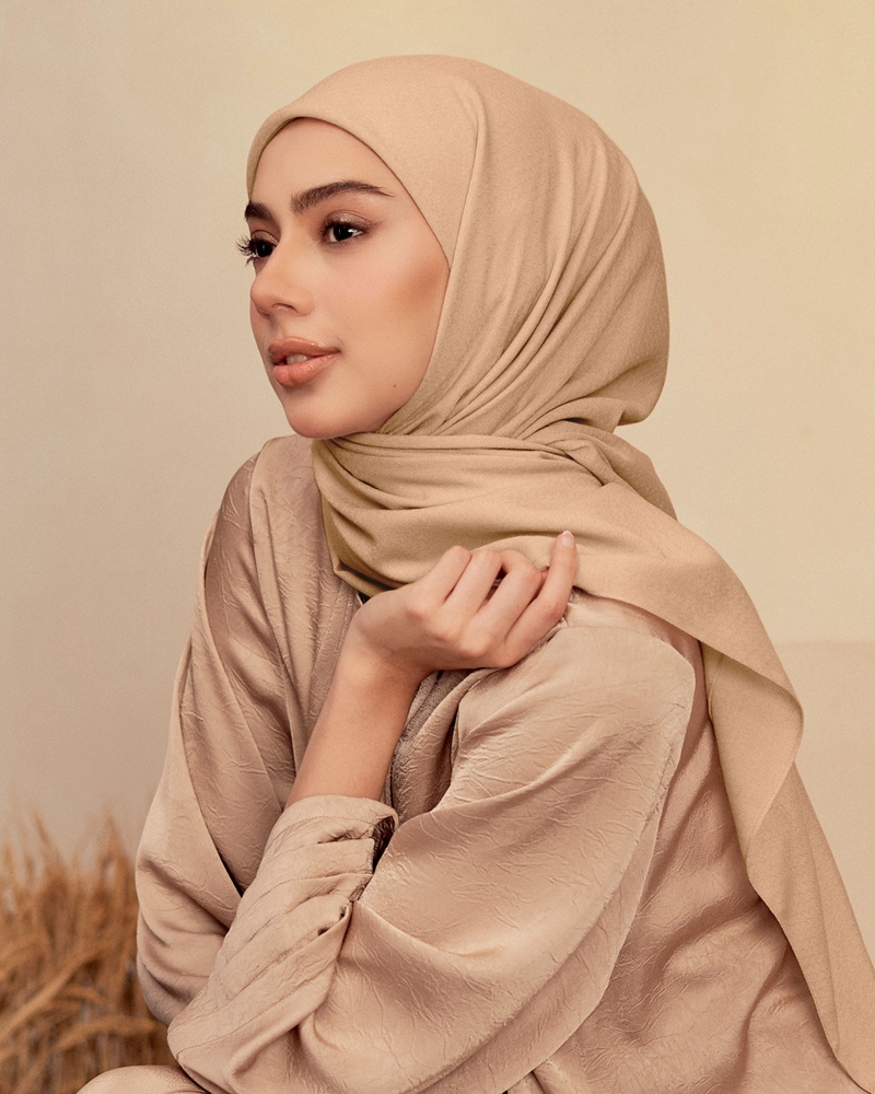 Image of KAPAS COTTON VOILE SQUARE - WOOD