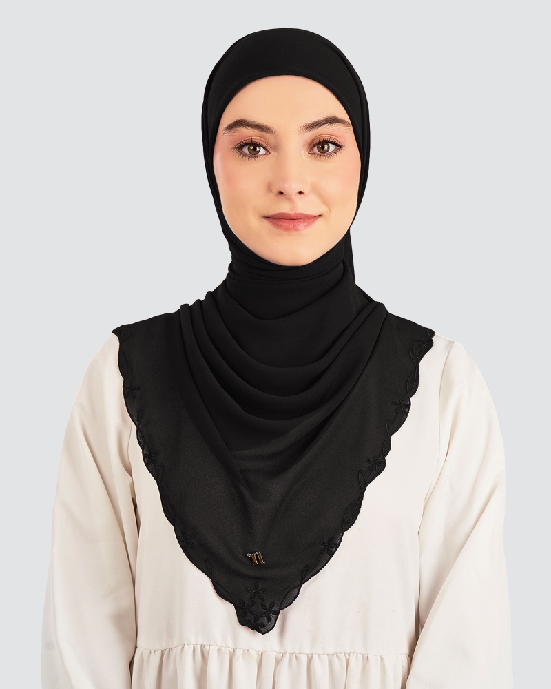 Image of KASTURI SULAM SQUARE - BLACK