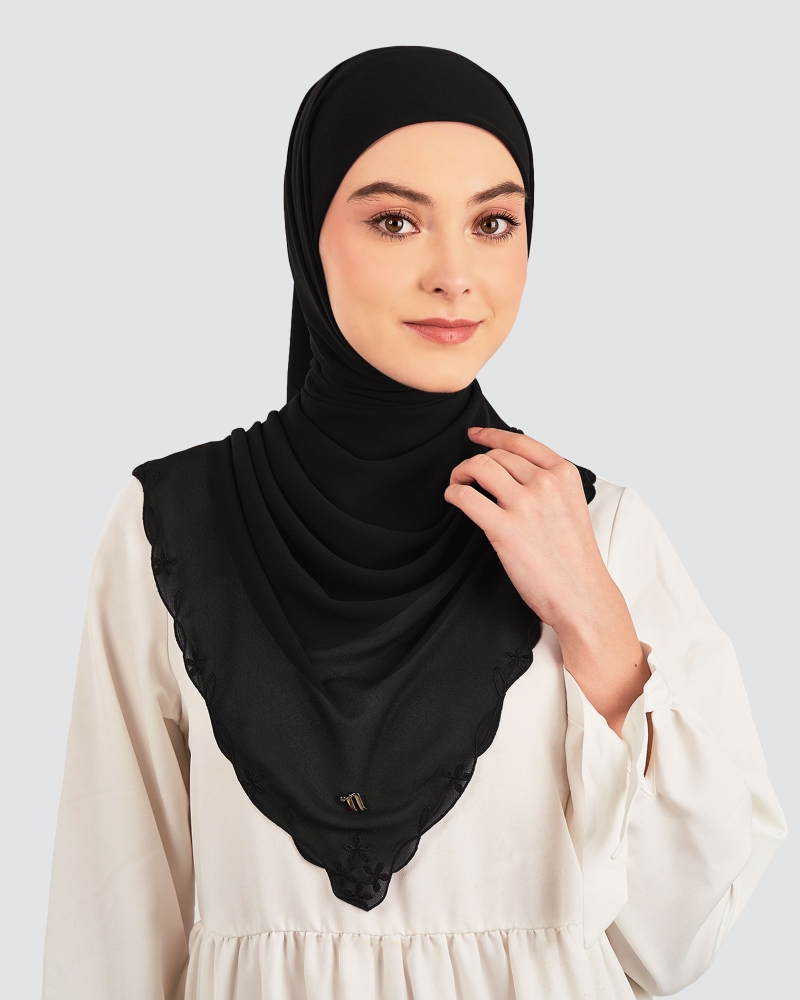 Image of KASTURI SULAM SQUARE - BLACK