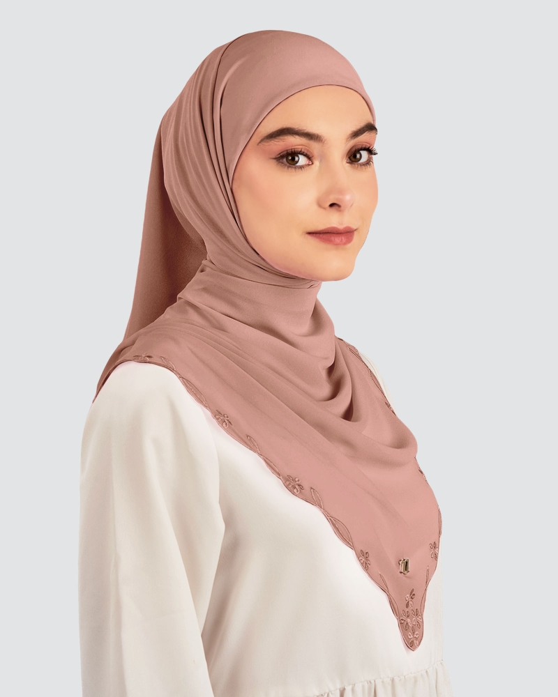 Image of KASTURI SULAM SQUARE - VINTAGE ROSE