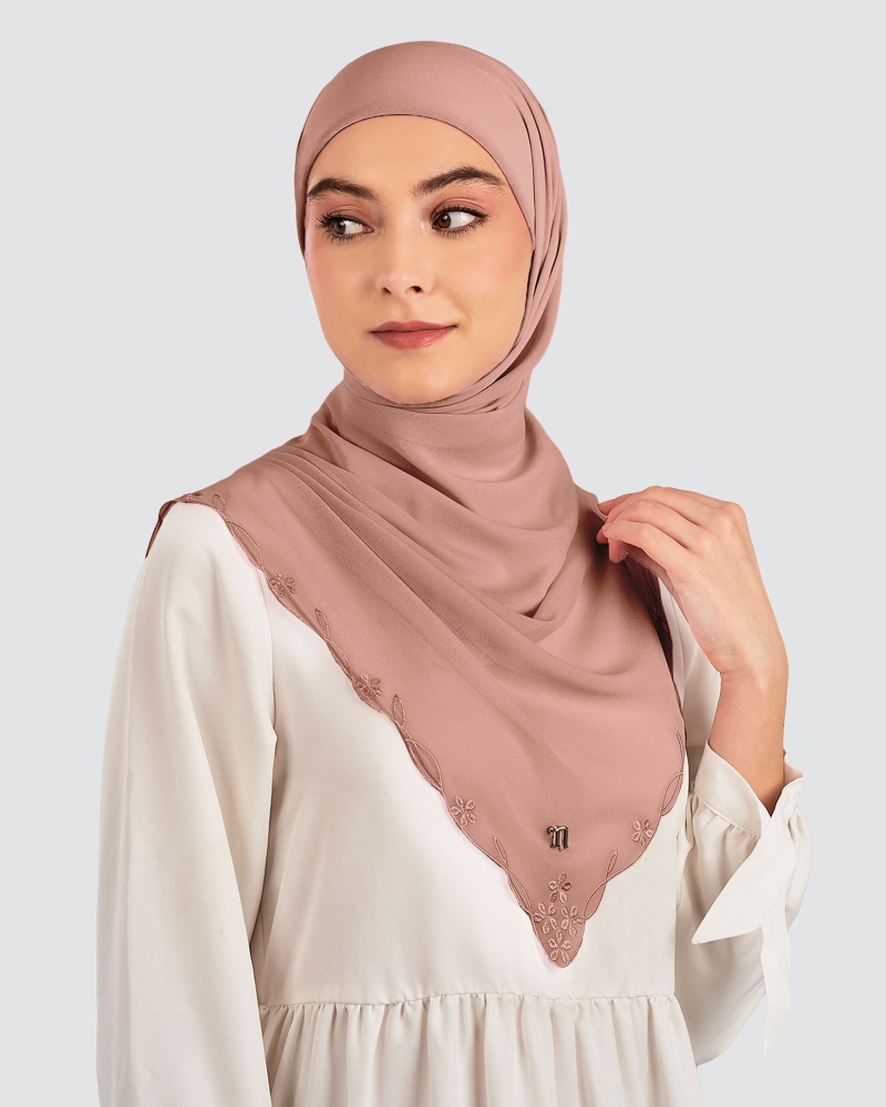 Image of KASTURI SULAM SQUARE - VINTAGE ROSE