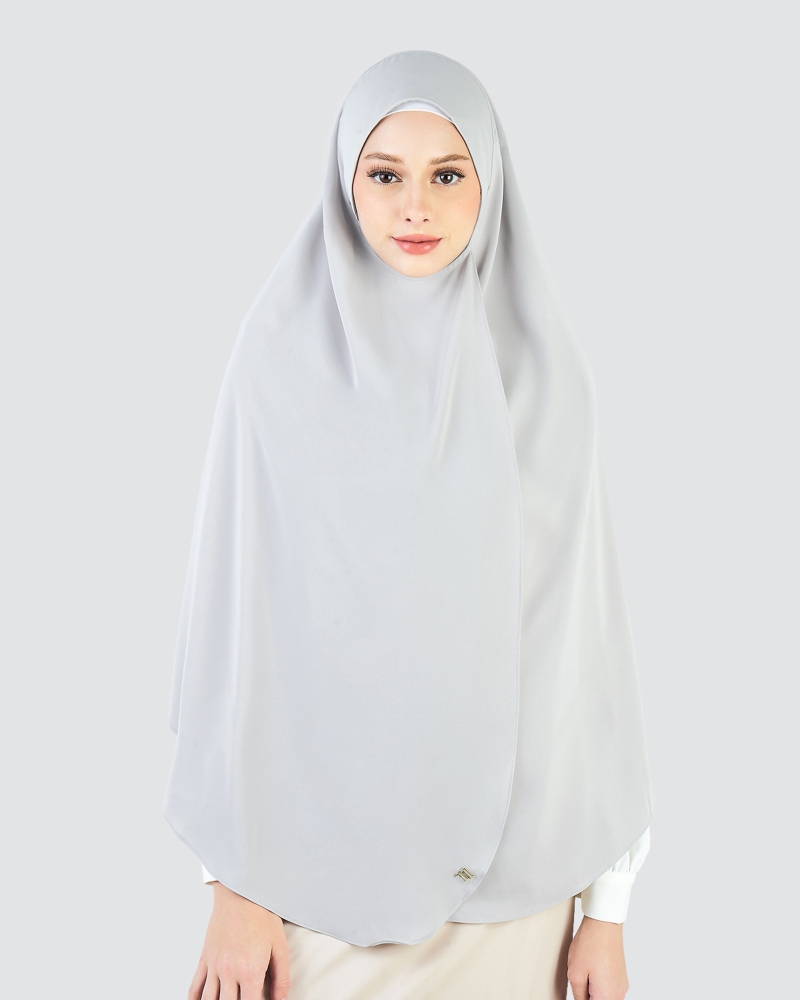 Image of X-PRESS KHALEESI KHIMAR WITH NIQAB - COLD GREY