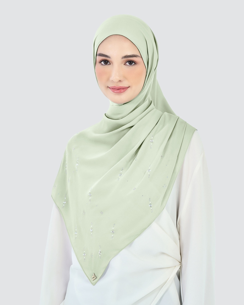 Image of LADY CLARA MATTE SATIN SHAWL