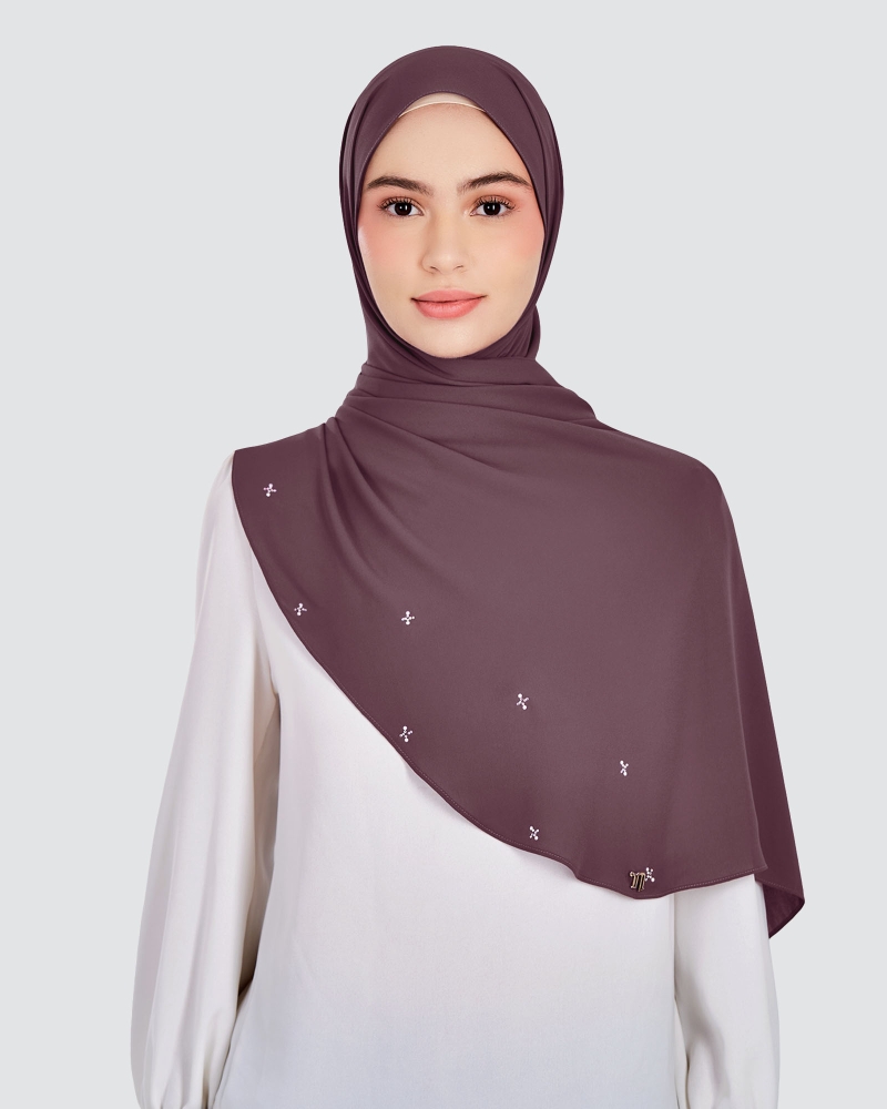 Image of LADY SARAH CRYSTAL SHAWL - GRAPE