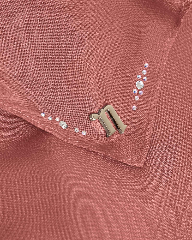 Image of LADY YASMINE WOOL CHIFFON SQUARE - GRAPEFRUIT