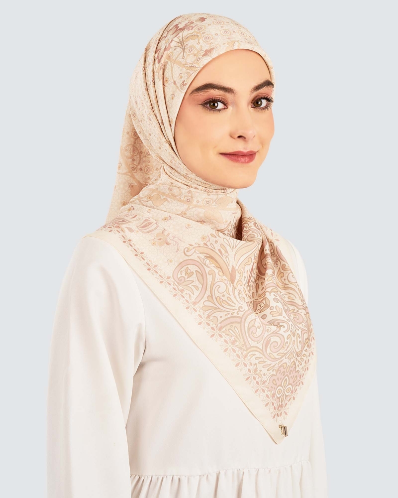 Image of LAKARAN COTTON VOILE SQUARE - CHAI