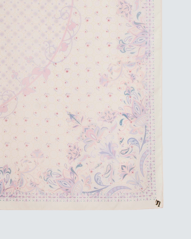 Image of LAKARAN COTTON VOILE SQUARE - MEHNDI