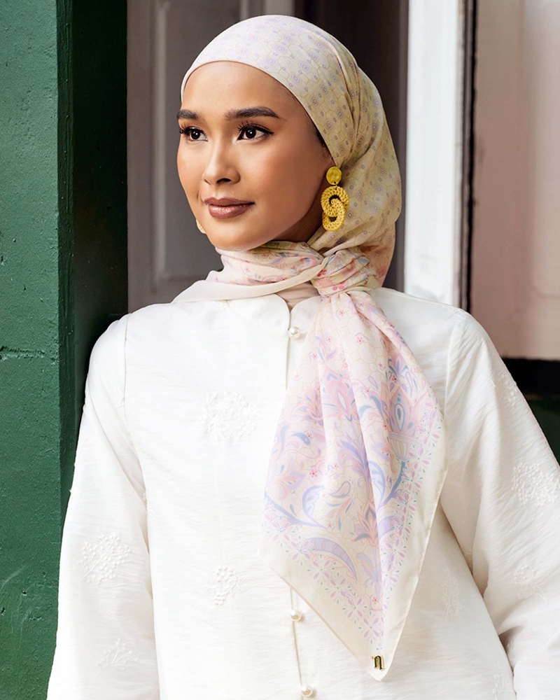 LAKARAN COTTON VOILE SQUARE - MEHNDI