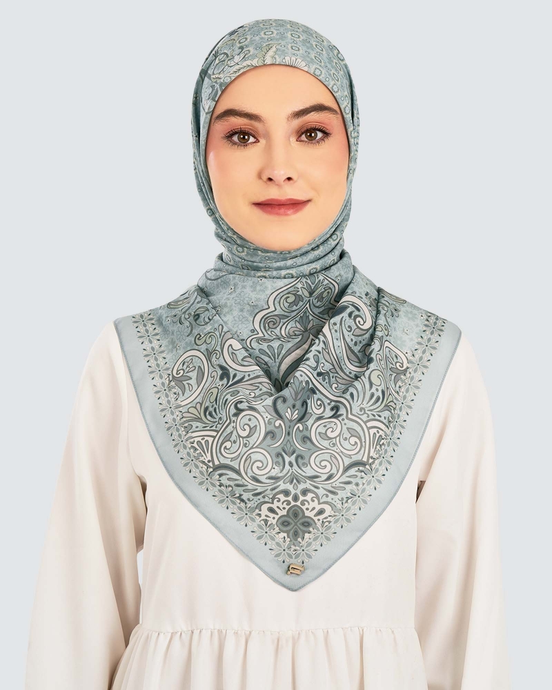 Image of LAKARAN COTTON VOILE SQUARE - PASHMINA