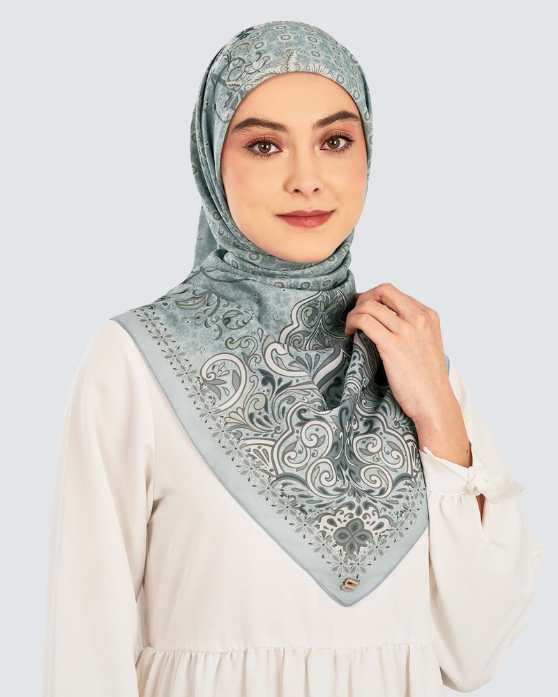 Image of LAKARAN COTTON VOILE SQUARE - PASHMINA