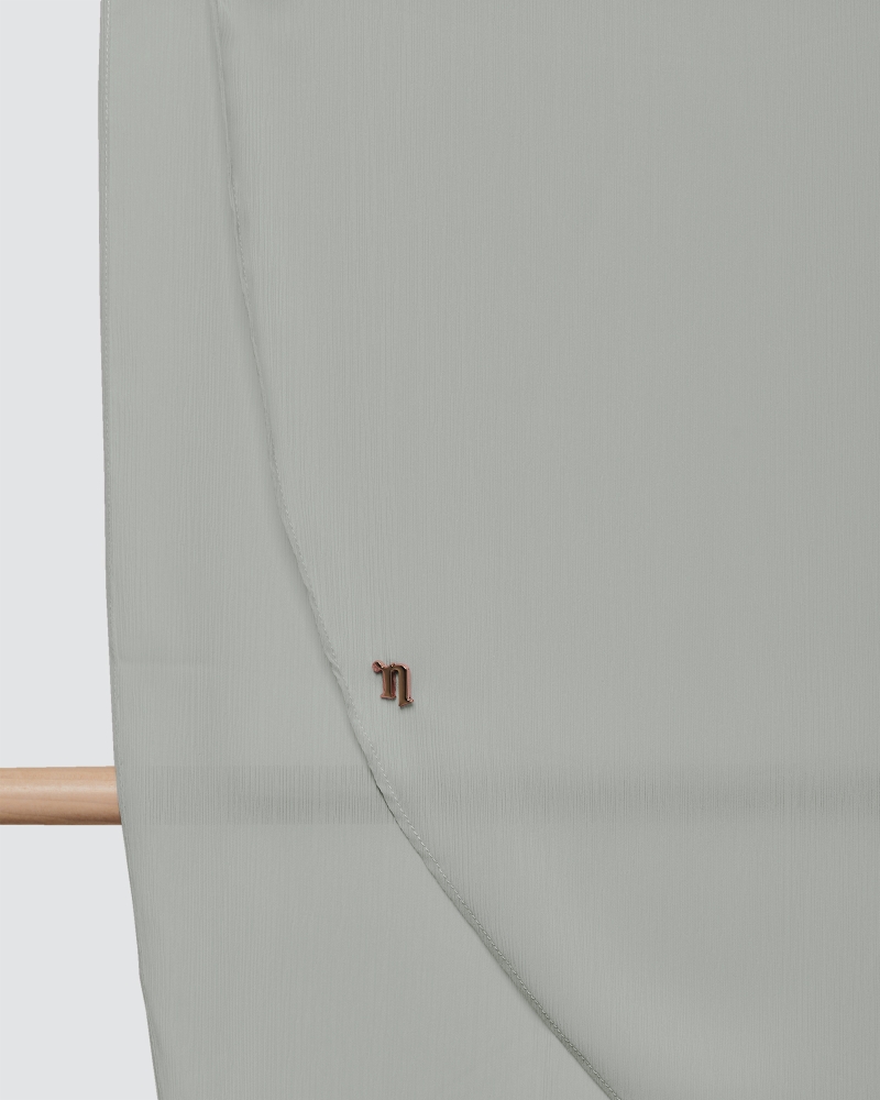 Image of LINIA LINE CHIFFON SHAWL - GREY