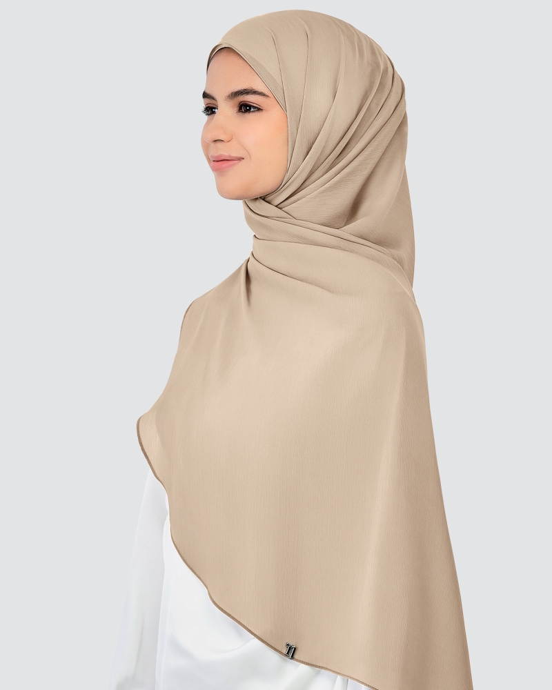 Image of LINIA LINE CHIFFON SHAWL - GRANOLA