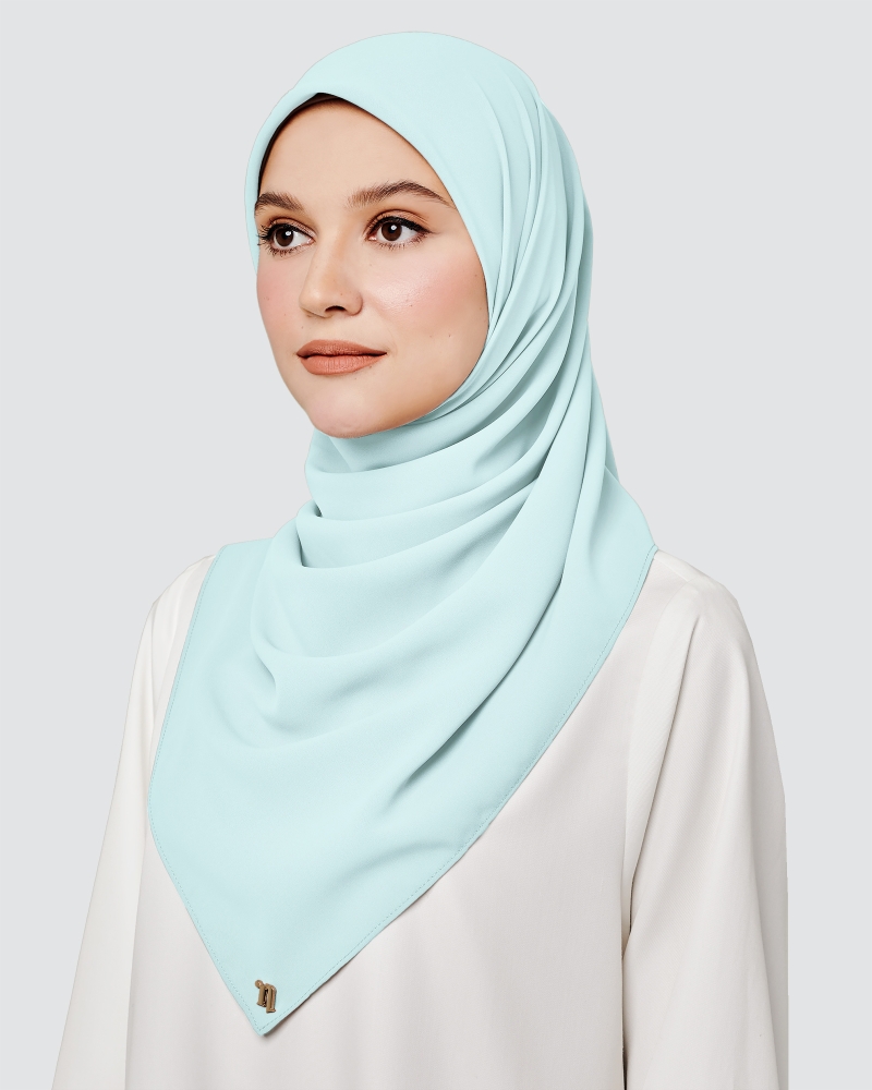 Image of MAYA MATTE SATIN SQUARE - ICE BLUE